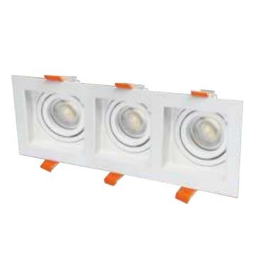 CATA CT-5021 Pars Sıva Altı Beyaz Üçlü Spot Kasası