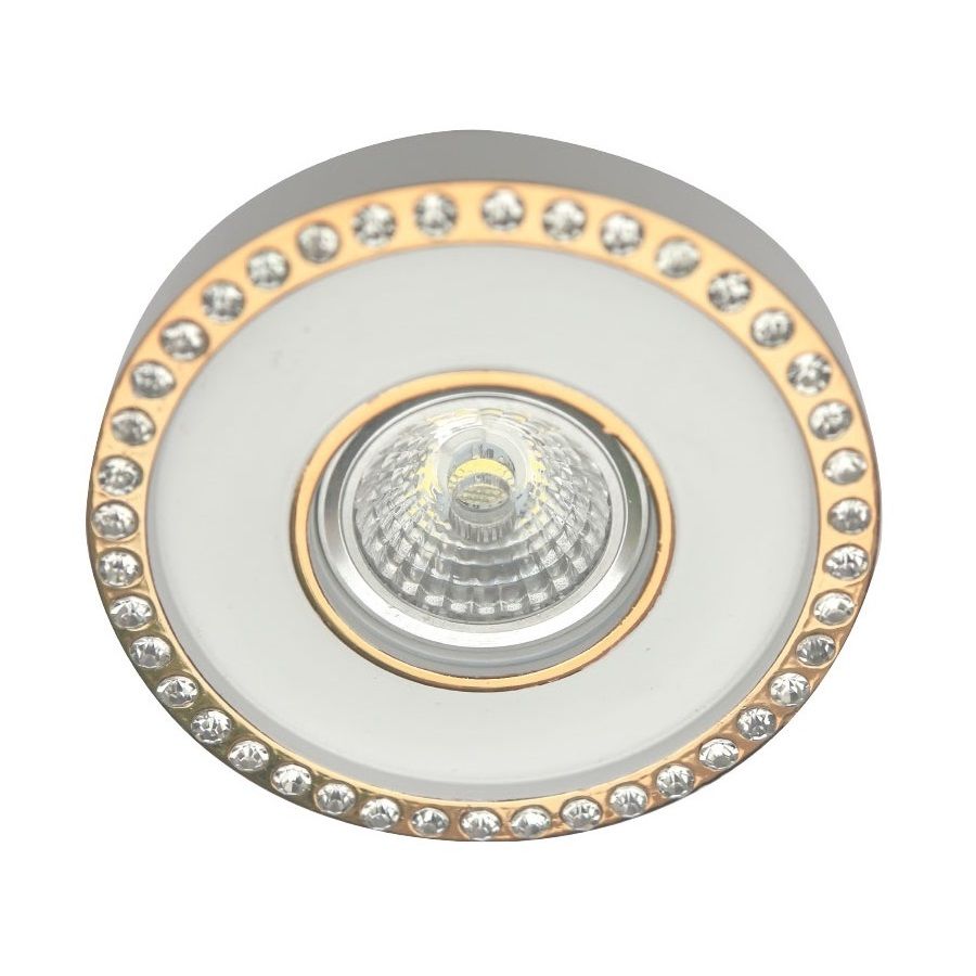 ACK AH04-01296 Beyaz-Gold Taşlı Spot Kasası