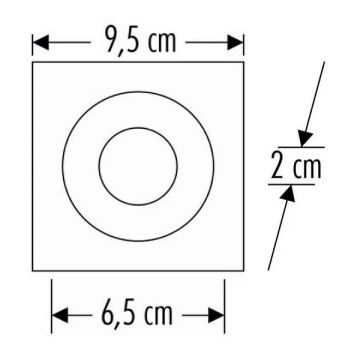 CATA CT-5032 Atmaca Sıva Altı Beyaz-Mat Gold Kare Spot Kasası