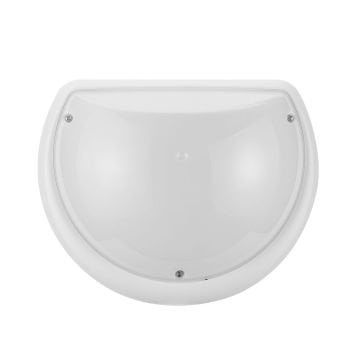 HOROZ 400-315-114 AQUA YARIMAY 9 Watt Opal Camlı Beyaz Dış Mekan LED Aplik - Beyaz Işık (6500K) [Plastik Kasa]