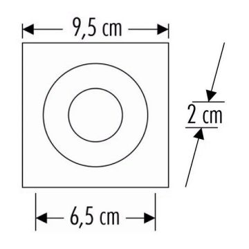 CATA CT-5033 Sıva Altı Beyaz-Siyah Kare Spot Kasası