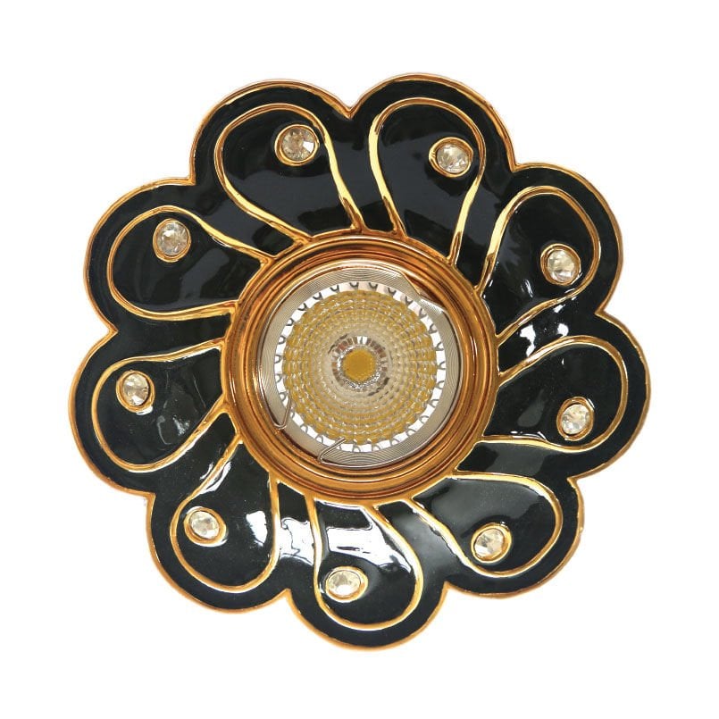 ACK AH04-01266 Siyah-Gold Dekoratif Spot Kasası