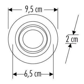 CATA CT-5034 Şahin Sıva Altı Beyaz-Mat Gold Yuvarlak Spot Kasası