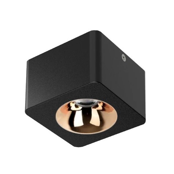 MOLLED MOL2421 10 Watt Siyah-Gold Sıva Üstü Kare LED Spot (SAMSUNG/PHILIPS LED & EAGLERISE/LIFUD Driver)