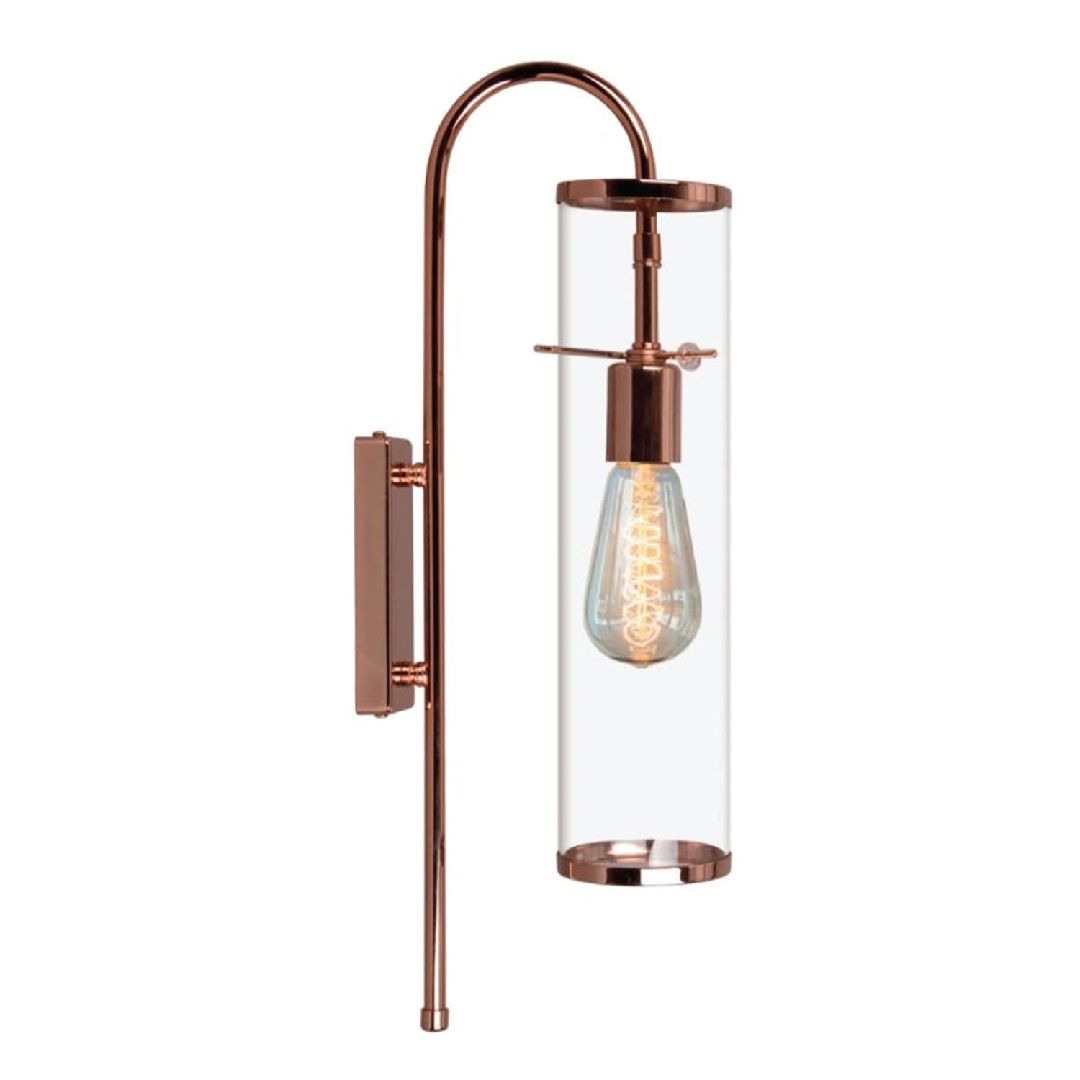 CreaLight AH19-01672 Camlı Rose Bakır Aplik