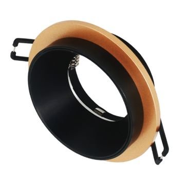 CATA CT-5035 Şahin Sıva Altı Siyah-Mat Gold Yuvarlak Spot Kasası