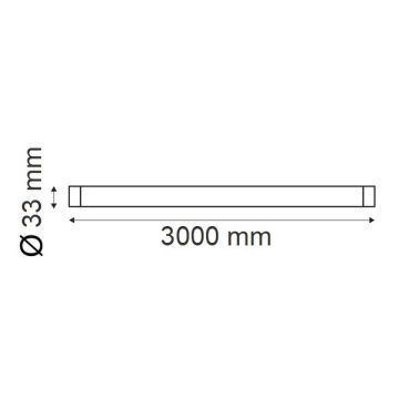 K2 GLOBAL KRS103 3 Metre Beyaz Monofaze Ray (Yerli Üretim)
