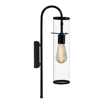 CreaLight AH19-01671 Camlı Siyah Aplik