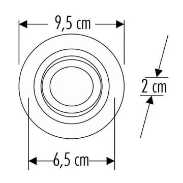 CATA CT-5036 Sıva Altı Beyaz-Siyah Yuvarlak Spot Kasası