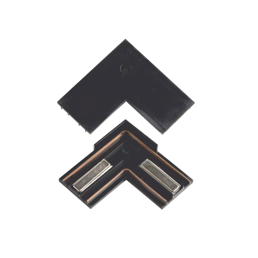 HELIOS HS 8626 Siyah Sıva Üstü Magnet Ray Köşe Bağlantı Aparatı