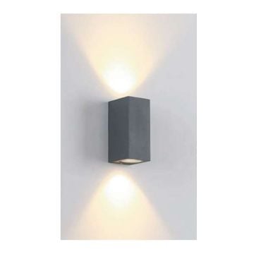 MOLLED MOL8034 Siyah/Antrasit/Beyaz Çift Yönlü Dış Mekan Aplik - Metal Gövde - GU10 Duylu