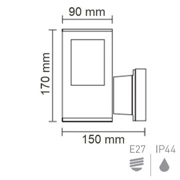 HOROZ 400-010-136 Siyah Dış Mekan Aplik (Plastik Kasa)