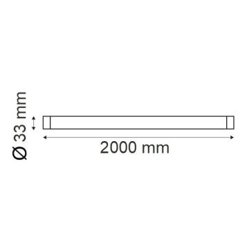 K2 GLOBAL KRS112 2 Metre Beyaz Monofaze Ray (İthal)