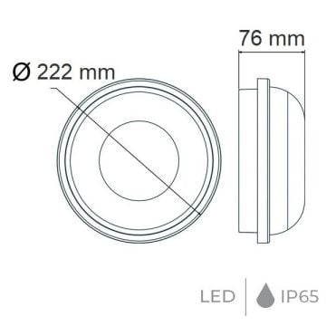 HOROZ 400-002-128 ARTOS 20 Watt Beyaz Dış Mekan LED Glop Armatür (Plastik Kasa)