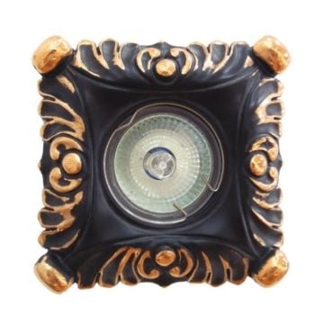 ACK AH04-01161 Siyah-Gold Dekoratif Kare Spot Kasası