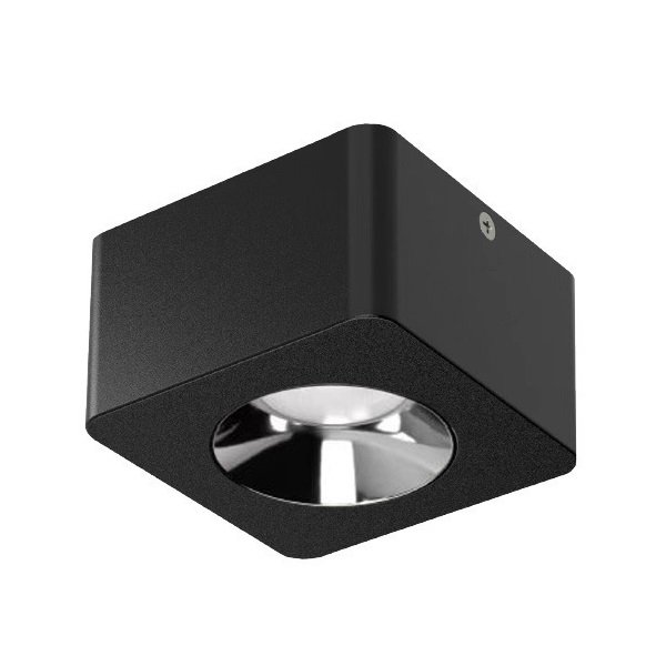 MOLLED MOL2421 8 Watt Siyah-Platin Sıva Üstü Kare LED Spot (SAMSUNG/PHILIPS LED & EAGLERISE/LIFUD Driver)