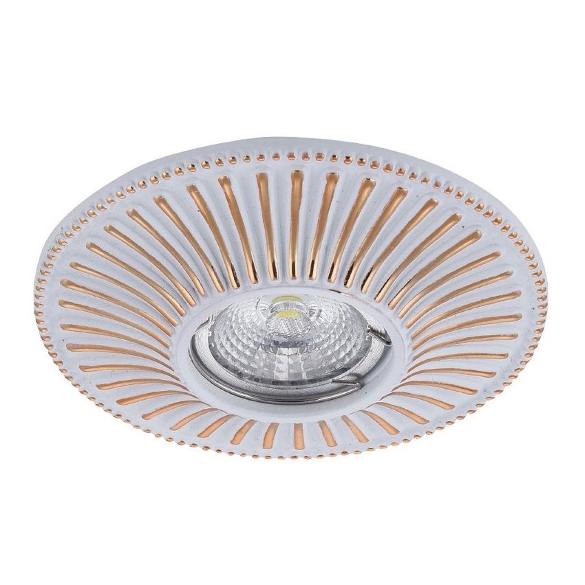 ACK AH04-01136 Beyaz-Gold Dekoratif Spot Kasası