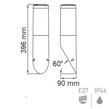 HOROZ 400-001-123 ORKİDE-3 Gri Dış Mekan Aplik (Plastik Kasa)
