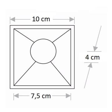 CATA CT-5063 Jaguar Sıva Altı Siyah-Mat Gold Kare Spot Kasası