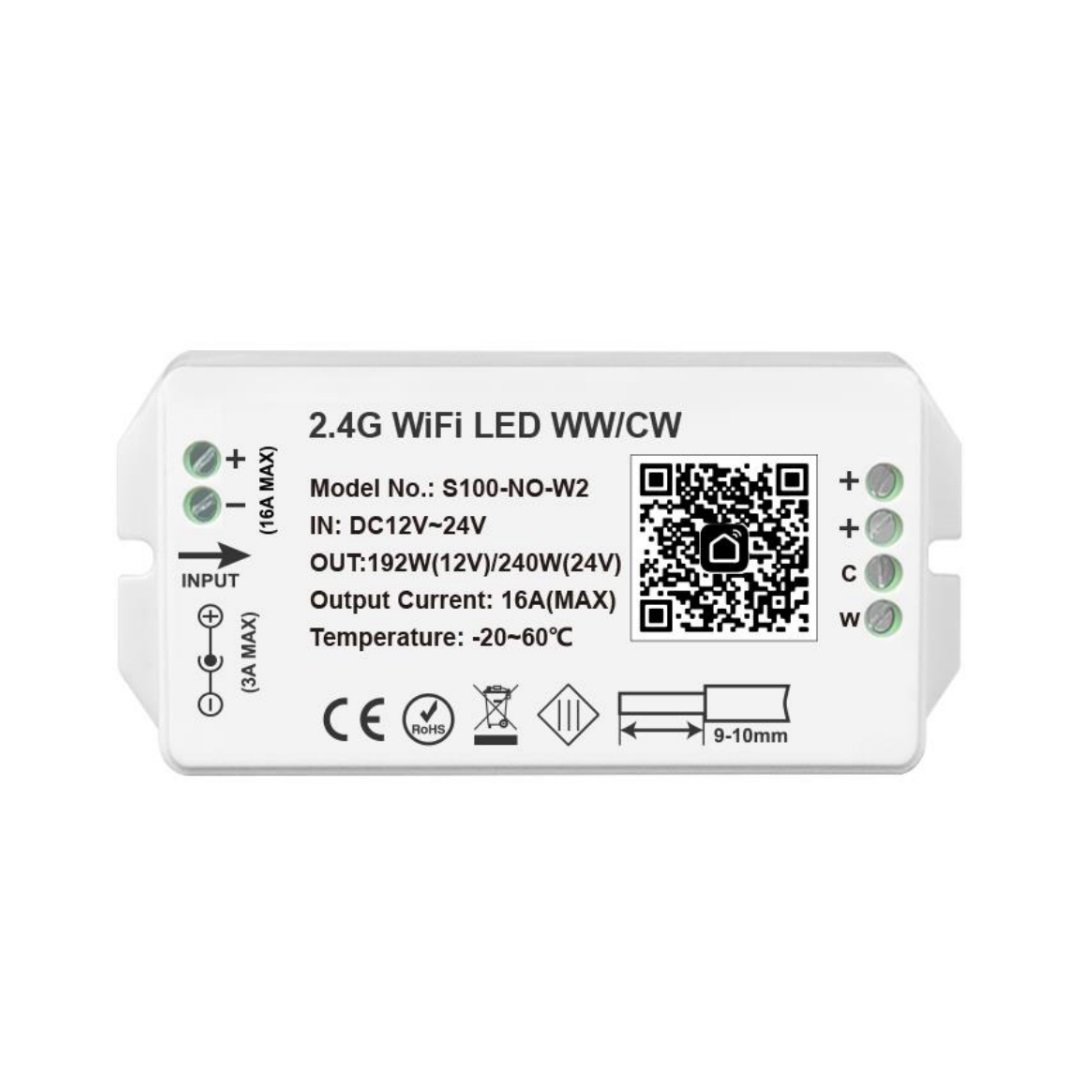 İled CUIL.SC10 12-24V DC 10 Amper 120W / 240W Tuya CCT-Dim Kontrol Ünitesi