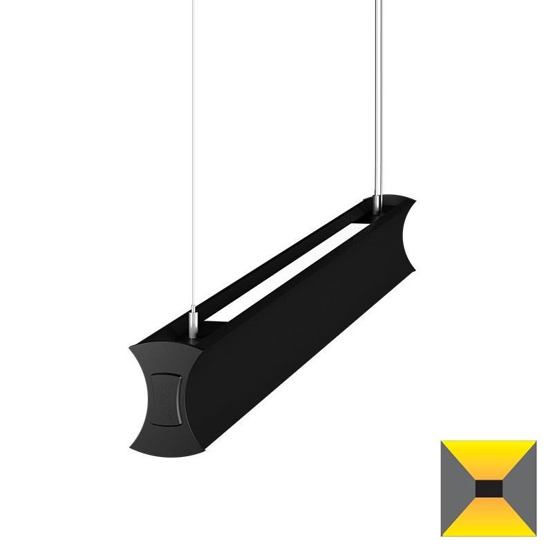 GOYA GY 8049-90 Siyah/Beyaz Kasa 39+26 Watt 90 cm Çift Yönlü Lineer Sarkıt Avize