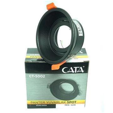 CATA CT-5002 Panter Sıva Altı Siyah Yuvarlak Spot Kasası