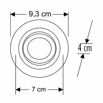 CATA CT-5002 Panter Sıva Altı Siyah Yuvarlak Spot Kasası