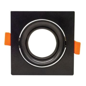 ACK AH03-04081 Siyah Sıva Altı Kare Spot Kasası (Metal)