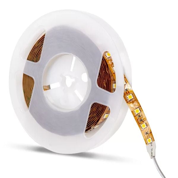 NOAS YL52-5001 12 Volt Bakır Zemin Gün Işığı (3200K) Şerit Led - 19.2 Watt/Metre [5 Metre]