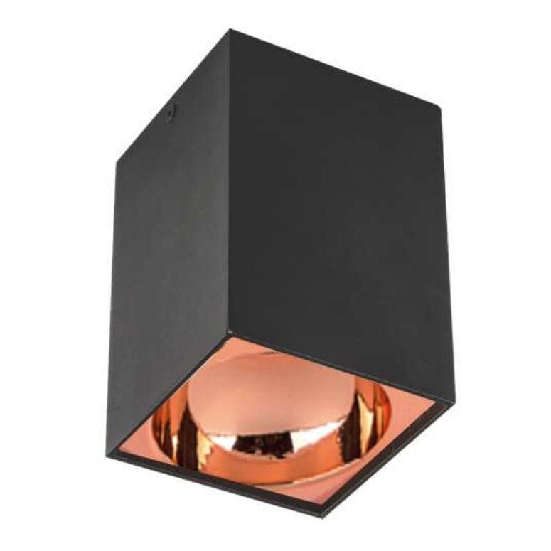 MOLLED MOL372 10x10x10 cm Siyah-Rose Sıva Üstü Spot Kasası (Metal - GU10 Duylu)