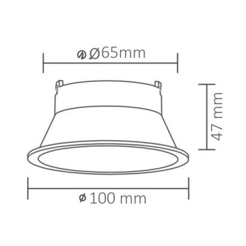ACK AH03-04011 Siyah Sıva Altı Yuvarlak Spot Kasası (Metal)