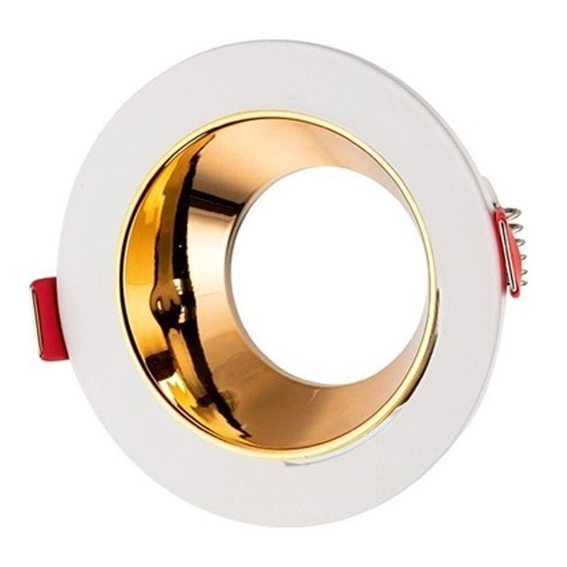 CATA CT-5048 Jaguar Sıva Altı Beyaz-Gold Yuvarlak Spot Kasası