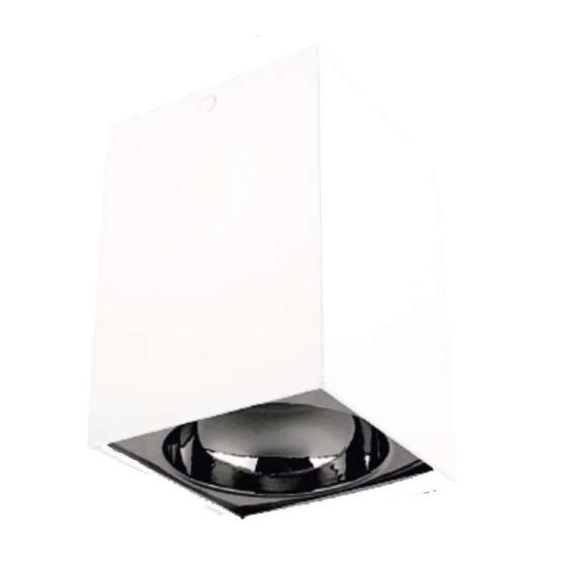 MOLLED MOL371 10x10x10 cm Beyaz-UV Krom Sıva Üstü Spot Kasası (Metal - GU10 Duylu)