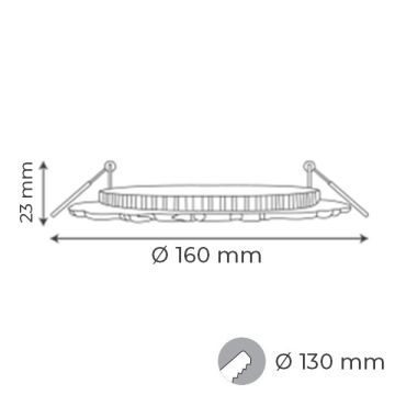 goldX ZE706 9 Watt Sıva Altı Krom Dekoratif LED Panel - Gün Işığı (3000K)