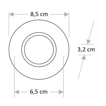 CATA CT-5049 Jaguar Sıva Altı Siyah-Gold Yuvarlak Spot Kasası