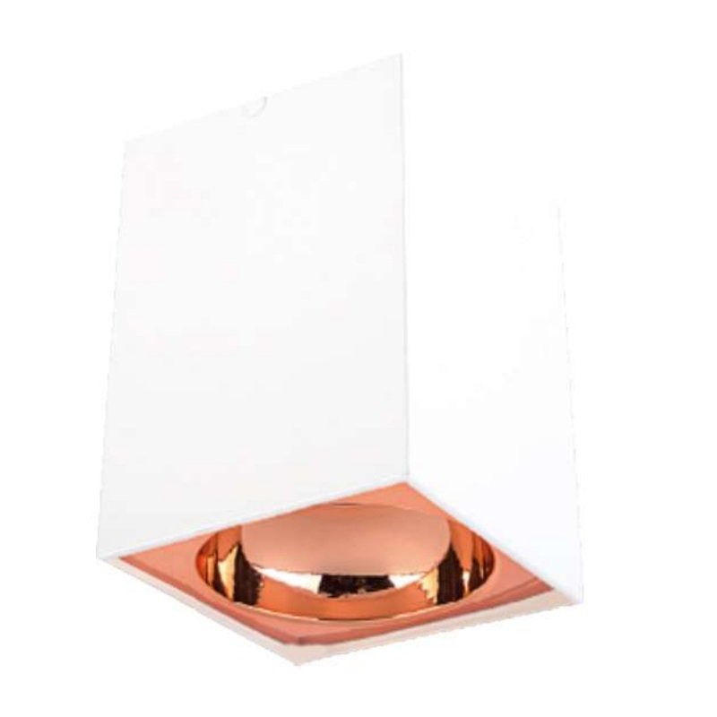 MOLLED MOL367 10x10x10 cm Beyaz-Rose Sıva Üstü Spot Kasası (Metal - GU10 Duylu)