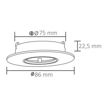 ACK AH03-04070 Beyaz Sıva Altı Yuvarlak Spot Kasası (Metal)