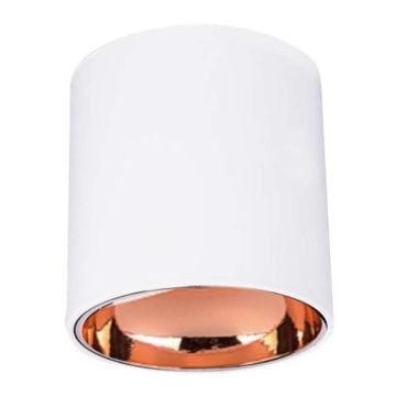 MOLLED MOL368 10x10x10 cm Beyaz-Rose Sıva Üstü Silindir Spot Kasası (Metal - GU10 Duylu)