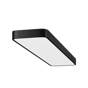 GOYA GY 8111-120 Siyah/Beyaz Kasa 116 Watt 30x120 cm Oval Sıva Üstü Lineer Armatür