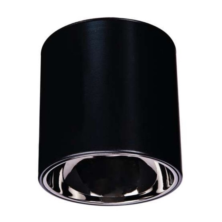 MOLLED MOL366 10x10x10 cm Siyah-UV Krom Sıva Üstü Silindir Spot Kasası (Metal - GU10 Duylu)