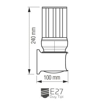 inoled 9110 Orkide Dış Mekan Aplik (PC Gövde)