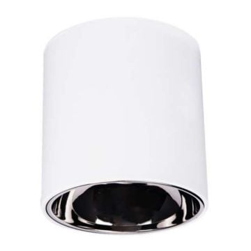 MOLLED MOL364 10x10x10 cm Beyaz-UV Krom Sıva Üstü Silindir Spot Kasası (Metal - GU10 Duylu)