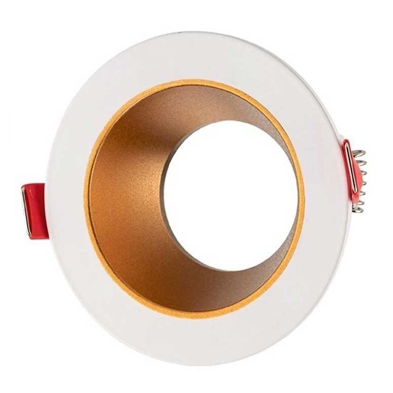 CATA CT-5042 Jaguar Sıva Altı Beyaz-Mat Gold Yuvarlak Spot Kasası