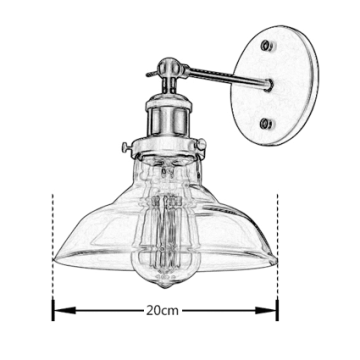 CL-3027 Camlı Vintage Aplik
