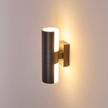 HOROZ 076-054-0014 IMPERIAL 14 Watt Siyah Dış Mekan LED Aplik - Metal Kasa - Ilık Beyaz (4200K)