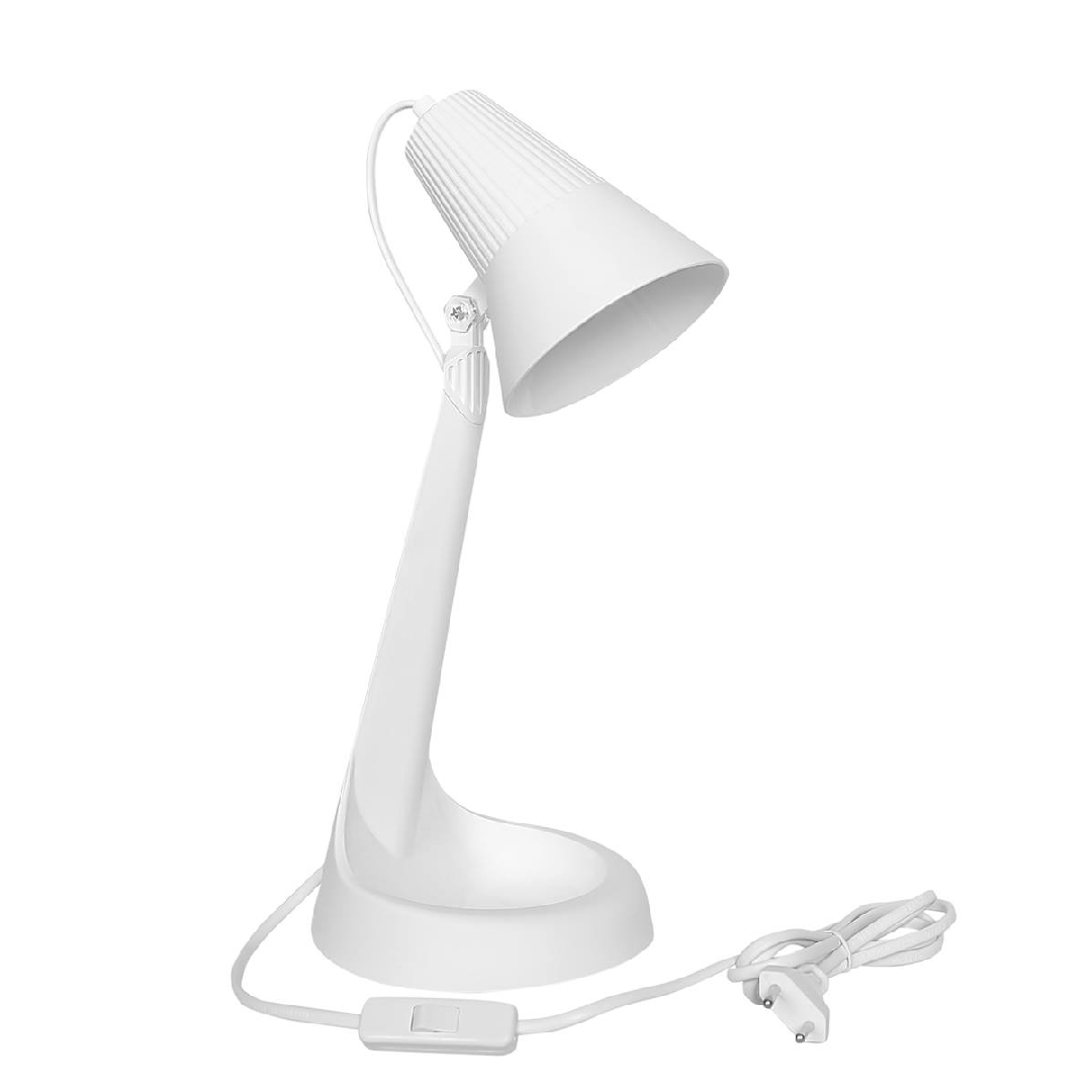 ZİTA 302-Beyaz Beyaz Masa Lambası - PC Gövde - E14 Duylu