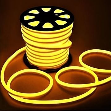 HELIOS HS 3251 12 Volt Dış Mekan Amber Neon LED Hortum (10 Watt/Metre) [50 Metre]