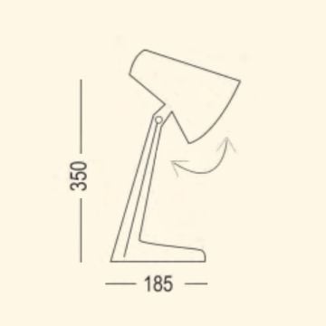 ZİTA 302-Mavi Beyaz Abajurlü Mavi Masa Lambası - PC Gövde - E14 Duylu