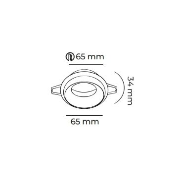 MOLLED MOL4174 Siyah-Beyaz Sıva Altı Yuvarlak Spot Kasası (Metal)