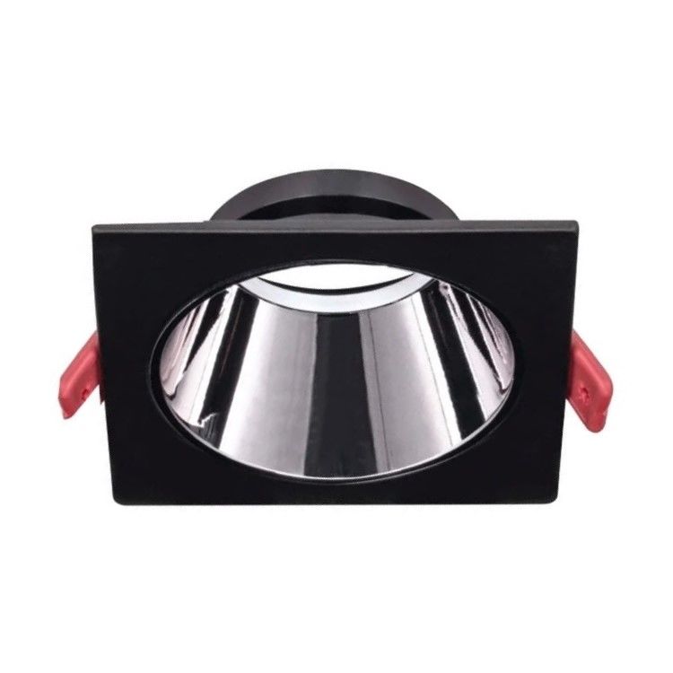 ACK AH03-07031 Siyah-Platin Sıva Altı Kare Spot Kasası (Metal)